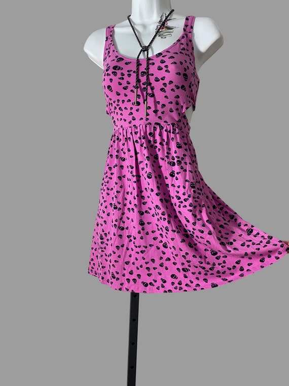 Retro Skull Art Print Short Sleeve Temperament Dress main image 0