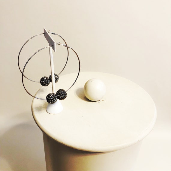 double bubble large hoop earring, statement jewel… - image 5