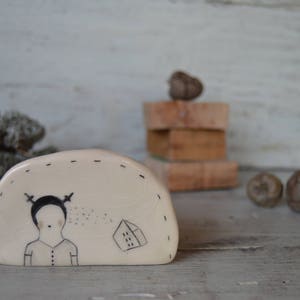 Ben ik mijn ogen kwijt? - 1 - Keramische sculptuur - Art Clay Figure - Clay Sculpture - Aardewerk Sculptuur Set - Klaar om schip
