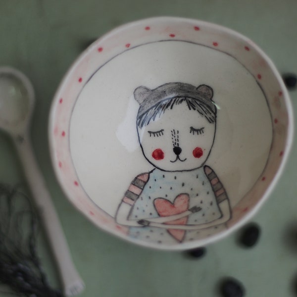 Hold my Feelings- Mini Ceramic Plate - Handmade - Small Clay Dish - Little Pottery - Table Ware - Art - Ready to Ship