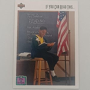 Michael Jordan 1991/1992 Upper Deck card #22 Stay in school