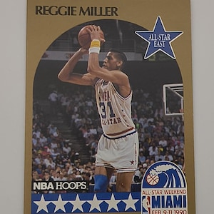 Reggie Miller 1990 NBA HOOPS Card #7
