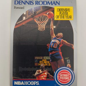 Dennis Rodman 1990 NBA HOOPS Card #109