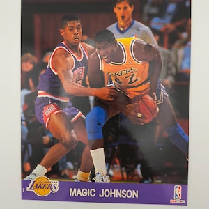 Magic Johnson 1990 NBA HOOPS 8X10 Glossy Photo