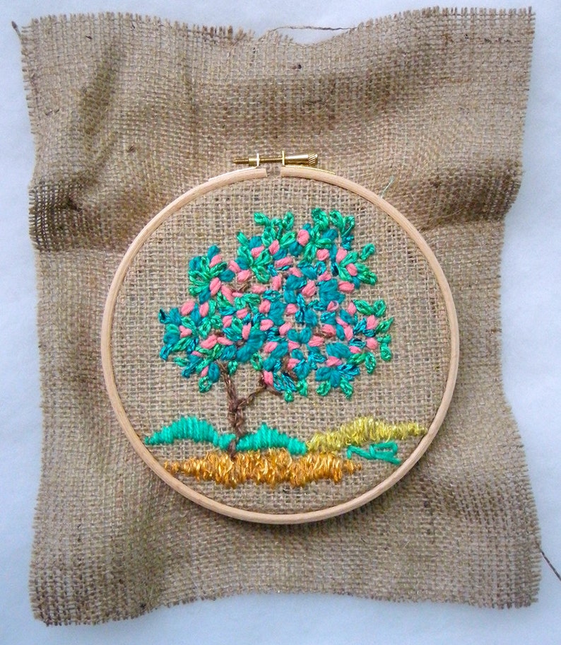 Hoop Art Summer Tapestry Embroidery Hoop Art Wall Decor Four Etsy
