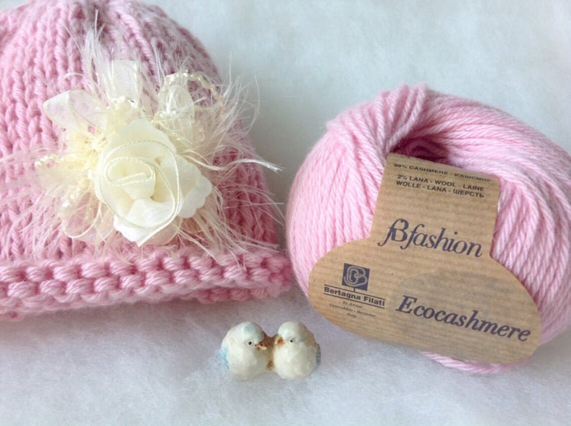Eco cashmere newborn hat Eco cashmere baby hat Girl hat flower Etsy