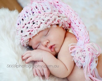 Newborn baby hat photo props, Pink newborn photo prop Baptism, Knit girl newborn hat Photography prop, Pink newborn girl hat, Gift for Girl