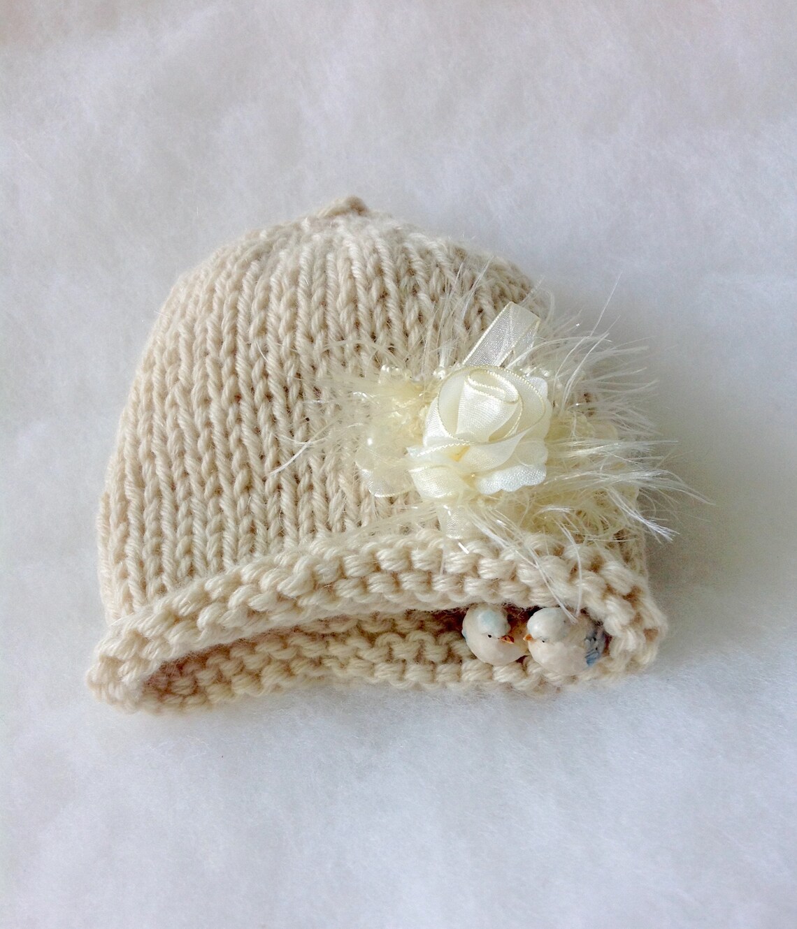 Eco cashmere newborn hat Eco cashmere baby hat Girl hat flower Etsy