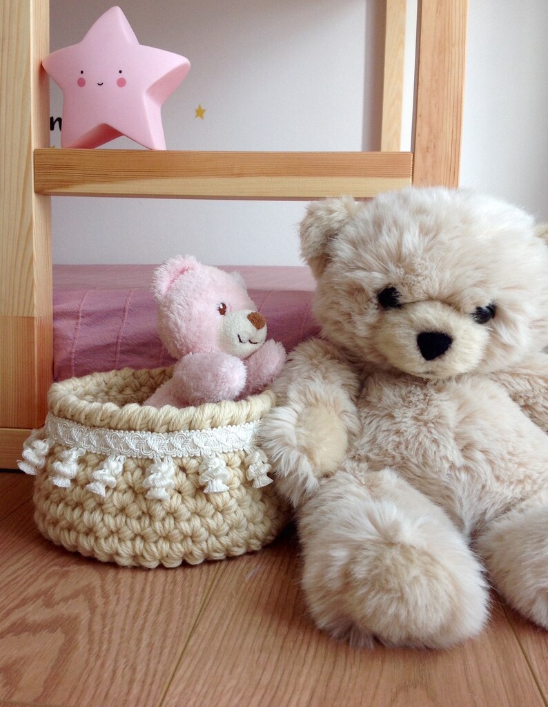 Two Baby Baskets Crochet Baby Baskets for Baby Room Etsy