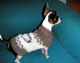 Chihuahua Mantel aus Bio-Wolle, Kleiner Hundepullover, Strick Chihuahua Tops, Teetasse Hundepullover, Haustiere Mode, Welpe Mantel Handstickerei Herz
