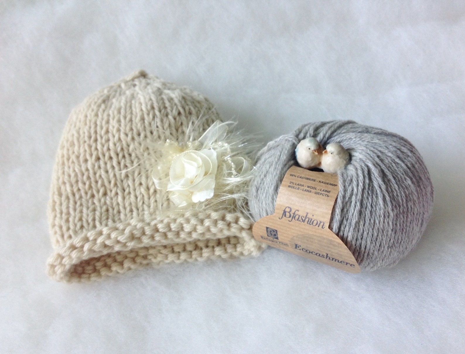 Eco cashmere newborn hat Eco cashmere baby hat Girl hat flower Etsy