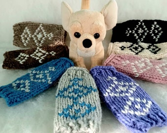 Knit sweater for small dogs in alpaca, Sweater for chihuahua handmade embroidery, Alpaca coat dog, puppy, Teacup dog jumper, Gift for pets
