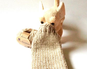 Maglioncino in cashmere ecologico per cani di piccola taglia, cappottino beige a corda per chihuahua, lavorato a maglia a mano da me, maglioncino per cani di piccola taglia o chihuahua, cappottino per cani di piccola taglia