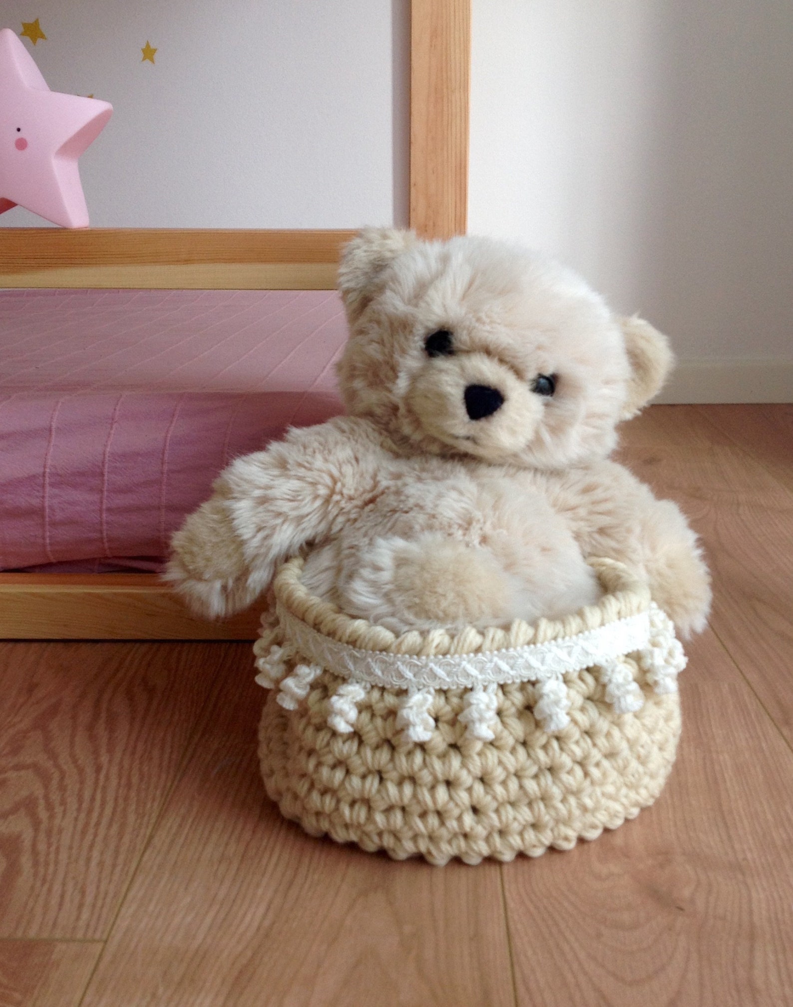Two Baby Baskets Crochet Baby Baskets for Baby Room Etsy