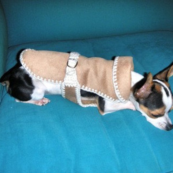 Manteau de bélier écologique pour Chihuahua ou petits chiens, Manteau pour chiot, Pull chihuahua écologique, Cadeau pour les amoureux des animaux de compagnie, Manteau écologique pour chien tasse de thé