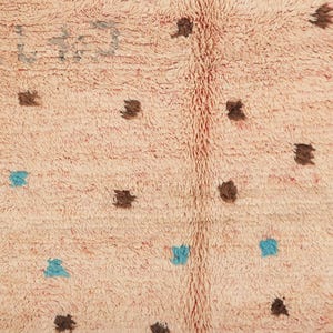 Vintage Boujaad Teppich, Pfirsich Marokkanischer Teppich 200 x 200 cm, Großflächenteppich