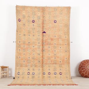 Vintage Boujaad Rug, Orange Moroccan Rug, 5.2 x 9.7 FT Bohemian Carpet, Morrocan rug, Large Area Rug, Teppich