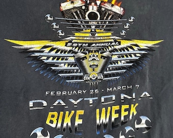 Vintage 1999 Daytona Bike Week T-Shirt XL  Biker Rally Tee Made in USA Motorcycle Event Shirt Florida Biker Shirt