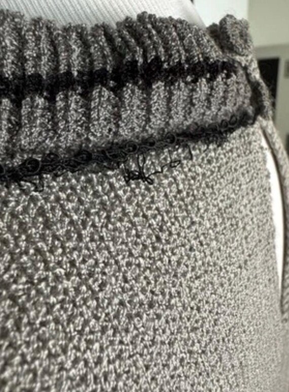 Women’s Gray Patchwork Knit Sweater Small – Long … - image 9