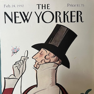 Vintage New Yorker Magazine (Cover Only) Feb. 24, 1992 - Rea Irvin Cover Art