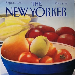 Vintage New Yorker Magazine (Cover Only) Sept. 14, 1992 Gretchen Dow Simpson Cover Art
