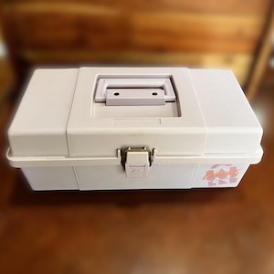 Vintage 1980s Lavender Caboodles Makeup Organizer • Single Swing‑Out Tray • Pastel Vanity Storage Box