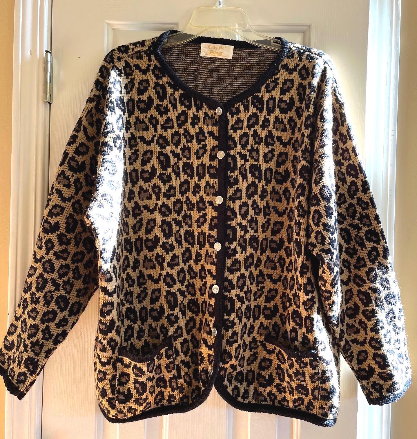 Mohair Leopard Cardigan - Etsy