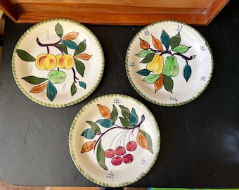 Vintage Blue Ridge Southern Pottery “Honolulu” Plates - Set of 3 - 8 1/4"