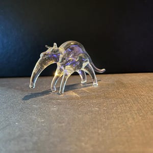Miniature Clear Glass Aardvark / Anteater