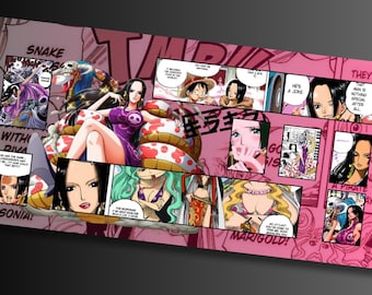 Tapete de juego de One Piece para juegos de cartas coleccionables, anime de los Piratas del Sombrero de Paja, decoración para sala de juegos, tapete de juego personalizado estándar de 24" x 14", TCG, boa