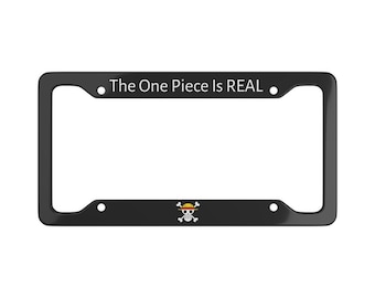 Marco para matrícula de anime: accesorio divertido para coche, 30 x 15 cm, regalo para fans de One Piece, decoración única para vehículos, regalo para ella, regalo para él