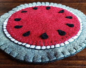 Watermelon Candle Mat Mug Rug