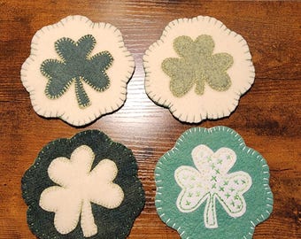 Shamrock Candle Mat Mug Rug