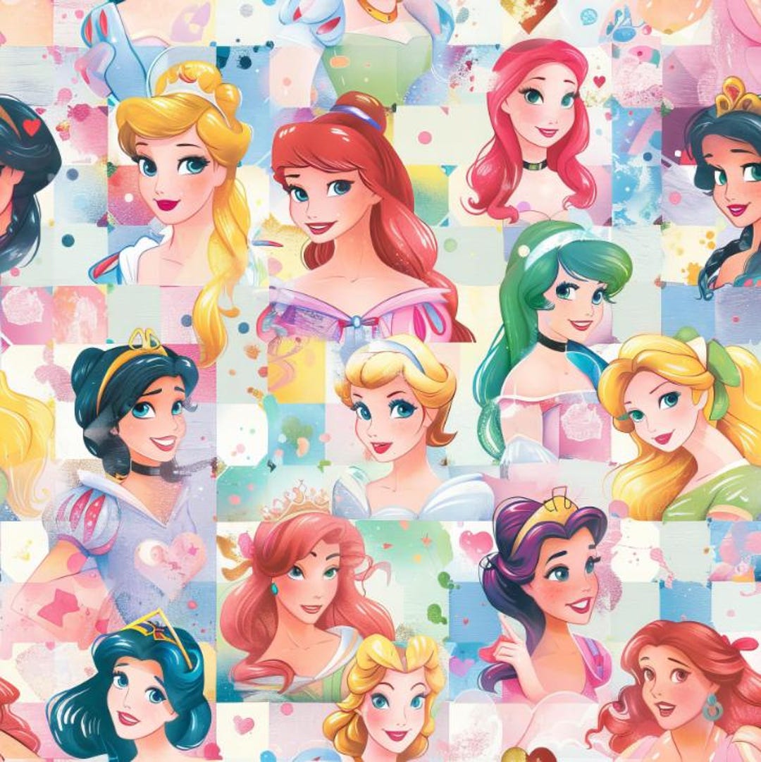 Disney Patchwork Disney Princess Fabric Cinderell Fabric Ariel Fabric Patchwork Fabric ...
