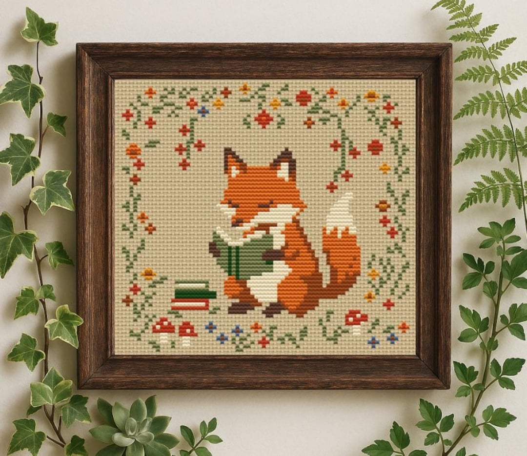 Cute Little Cottagecore Fox - Chilled Foxy Cross Stitch Pattern! Part ...