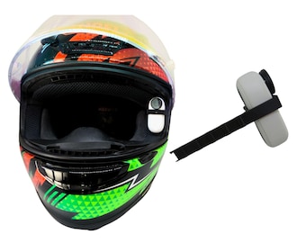 Supporto Compatibile per Telecamera Insta Go2 Go 2 Casco Interno Integrale Strada Pista Moto Kart Auto Riprese in soggettiva Linguetta Slim