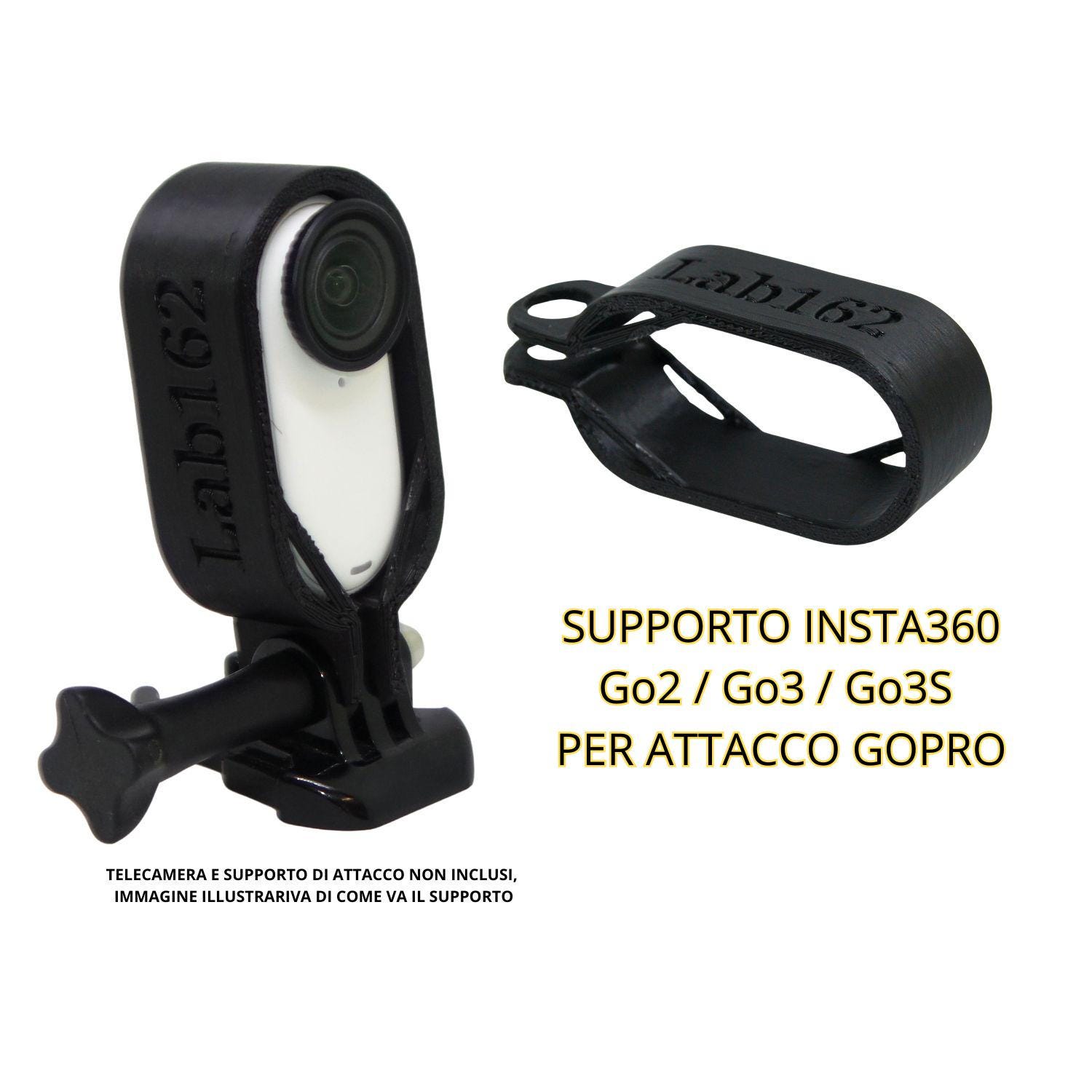 Insta360 Go2 Go3 / Go3S用ハンドメイドマウントアダプター。GoProに 