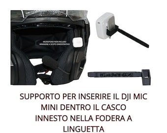 Supporto Per Microfono Dji Mic Mini Inserimento Dentro Il Casco Moto Auto Kart