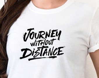 Resa utan avstånd Unisex vit t-shirt