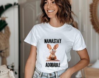 Namaste Bedårande Corgi Yoga T-shirt