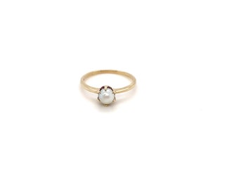 Vintage Yellow Gold Cultured Pearl Ring