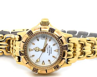 Vintage Gold Lady's Wrist Watch with Date Box and Screw Down Crown