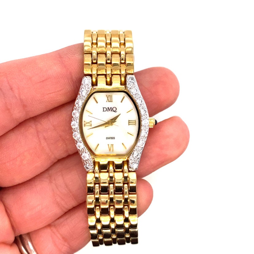Lady s Vintage DMQ Gold Toned Dressy Wrist Watch Etsy Australia
