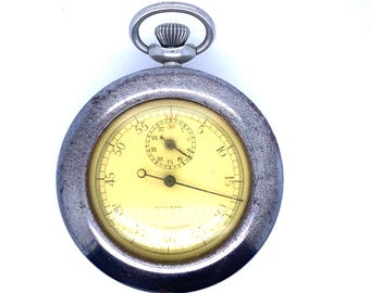 Antique Riggs & Brother Open Face Pocket Stopwatch with Case (49mm)