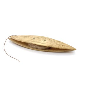 Vintage Celluloid Faux Bone Tatting Shuttle for Needlework, Crafts, and Lacemaking