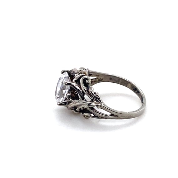 Vintage Sterling Statement Ring with Scrollwork a… - image 6