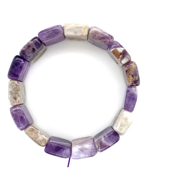 Vintage Bead Bracelet with Rectangular Shaped Che… - image 3