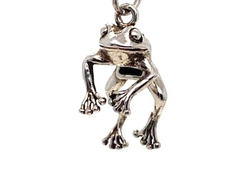 Vintage Sterling Pendant/Charm  Frog That Moves