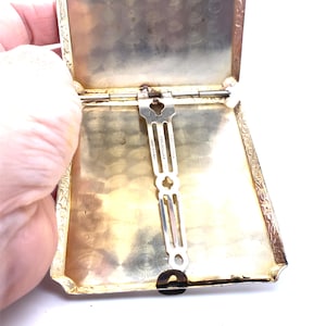 Antique Art Deco Sterling Silver Engravable Elgin Cigarette Case with Great Detail