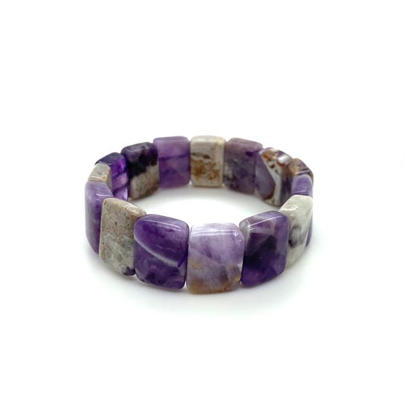 Vintage Bead Bracelet with Rectangular Shaped Che… - image 4